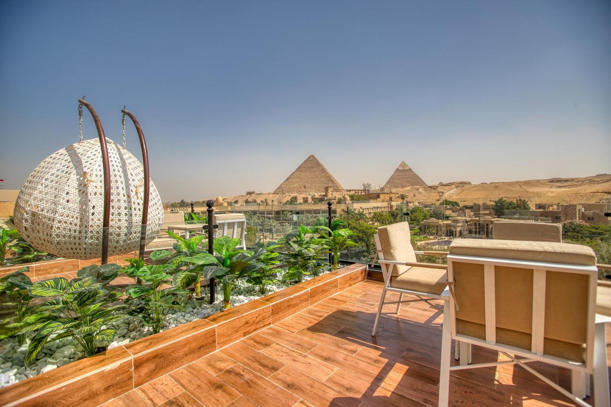 Gaia Pyramids Hotel Kafret el-Gabal Eksteriør bilde