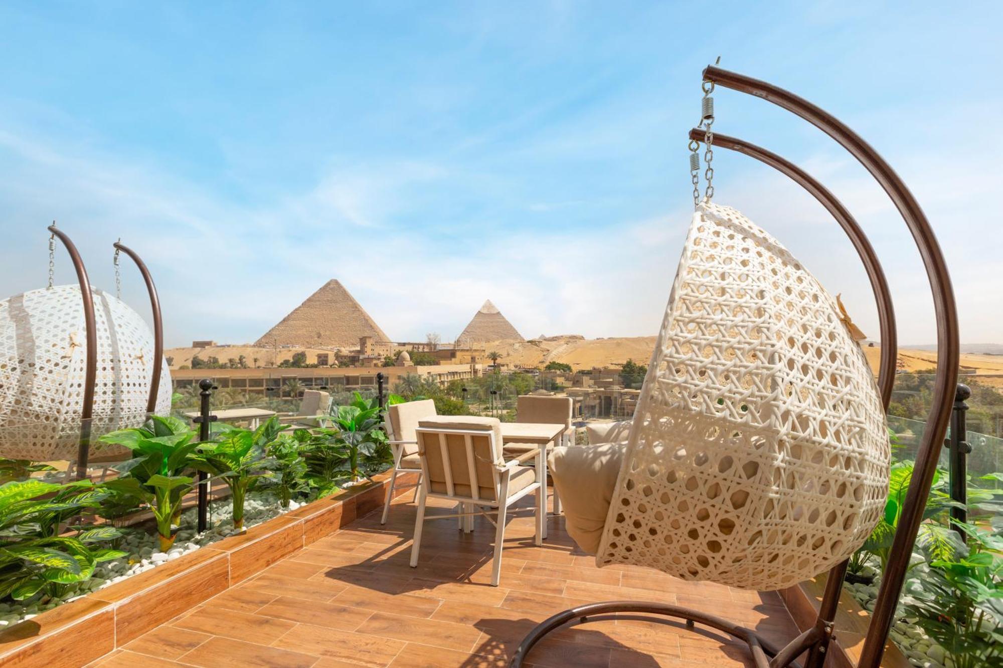 Gaia Pyramids Hotel Kafret el-Gabal Eksteriør bilde