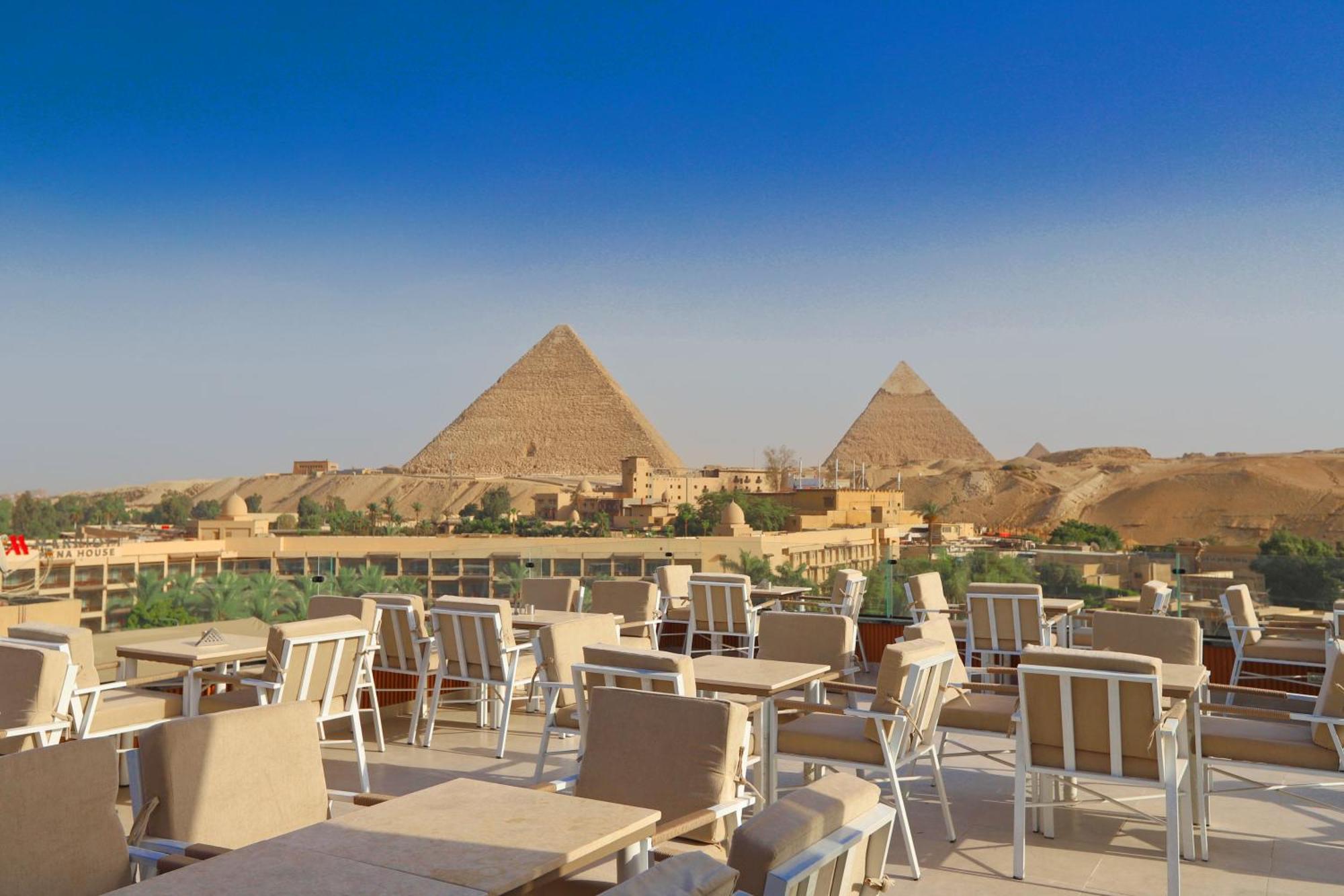 Gaia Pyramids Hotel Kafret el-Gabal Eksteriør bilde